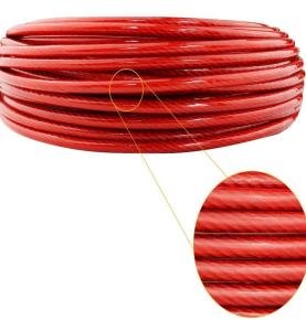 High strength color PVC coated steel wire rope  